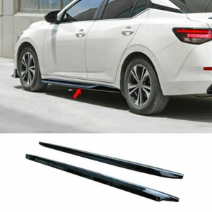 For Nissan Sentra Sylphy 2020-2022 Glossy Black Side Skirt Bodykit Spoiler Lip - Picture 1 of 9