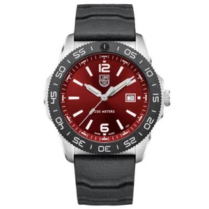 Luminox Sea Pacific Diver Men's Watch Crimson Red Dial Black Rubber Strap 3135