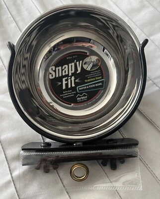 Cuenco Snap’y Fit para perros, 10 oz 40-10, Midwest Home 4 mascotas acero inoxidable 5"x2" Foto 1 de 4