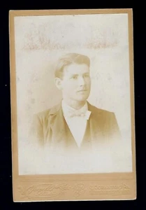 Portrait Kabinettkarte Ende 1800, Young Man Jewell Studios, Scranton, Pa. - Bild 1 von 2