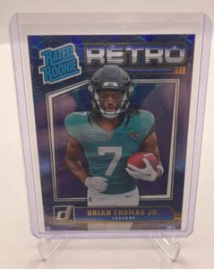 2024 Panini Donruss Brian Thomas Jr. Rated Rookie RC Retro Blue Shock #17 LSU SP - Picture 1 of 2