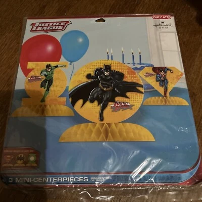 JUSTICE LEAGUE Batman Superman DC Comic Table Centerpiece Birthday !!!!! - Image 1 of 2