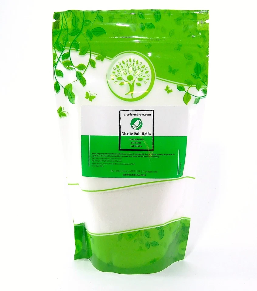 ALCOFERMBREW Sale nitrito/decapaggio 0.6% - 400g Sacchetto - per Prosciutto | Jambon…