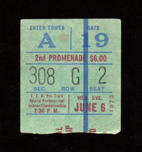 orig./Rare!! 1973 ITA 1st Pro Track & Field Indoor Championship **TICKET STUB** - Picture 1 of 2