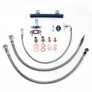 TRITDT Fits Nissan RB30 VL w/ Factory T3 Oil and Water Line Kit 18mm Water Bolt - Foto 1 di 5