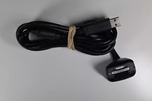 Genuine OEM Microsoft Xbox 360 Play and Charge Cable (Black) - Picture 1 of 3