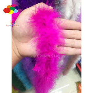 Marabou Feather Boa For Shawl Turkey Plumes On Ribbon Wedding Dress Lamp Shade - Picture 1 of 34