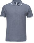 Mens Short Sleeve Polo Shirt Plain Pique Single/Double Tipping Collar M - 6XL