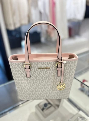 Michael Kors Purse XS Vanilla Pink Tote Handbag Crossbody Bag Shopper Shoulder - Image 1 of 4