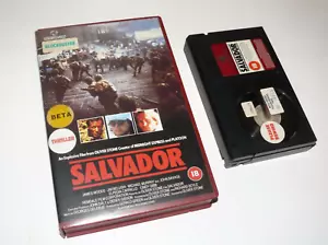 Betamax Video ~ Salvador ~ James Woods / Jim Belushi ~ Oliver Stone / Vestron - Foto 1 di 4