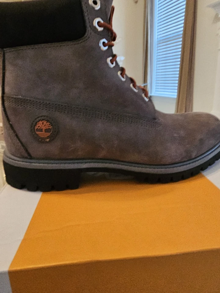 Men's Timberland 6 In. Premium Boot Dark Grey Nubuck (TB0A5RBMW08) - 9