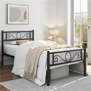Stabiles Metallbett mit Lattenrost Modern Bettgestelle Bettrahmen Wie Neu - Bild 1 von 29