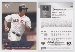 2007 Choice International League Top Prospects David Murphy #22