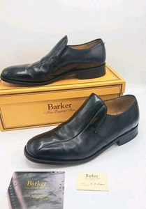 Barker Men's Leather Dress Shoes UK Size 8.5 Black Hi Shine - Made in England - - Picture 1 of 16