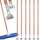 Sliner 6 Pcs Clip on Dust Mop Handle 51.2 Inch Mop Stick Replacement, Swivel ...