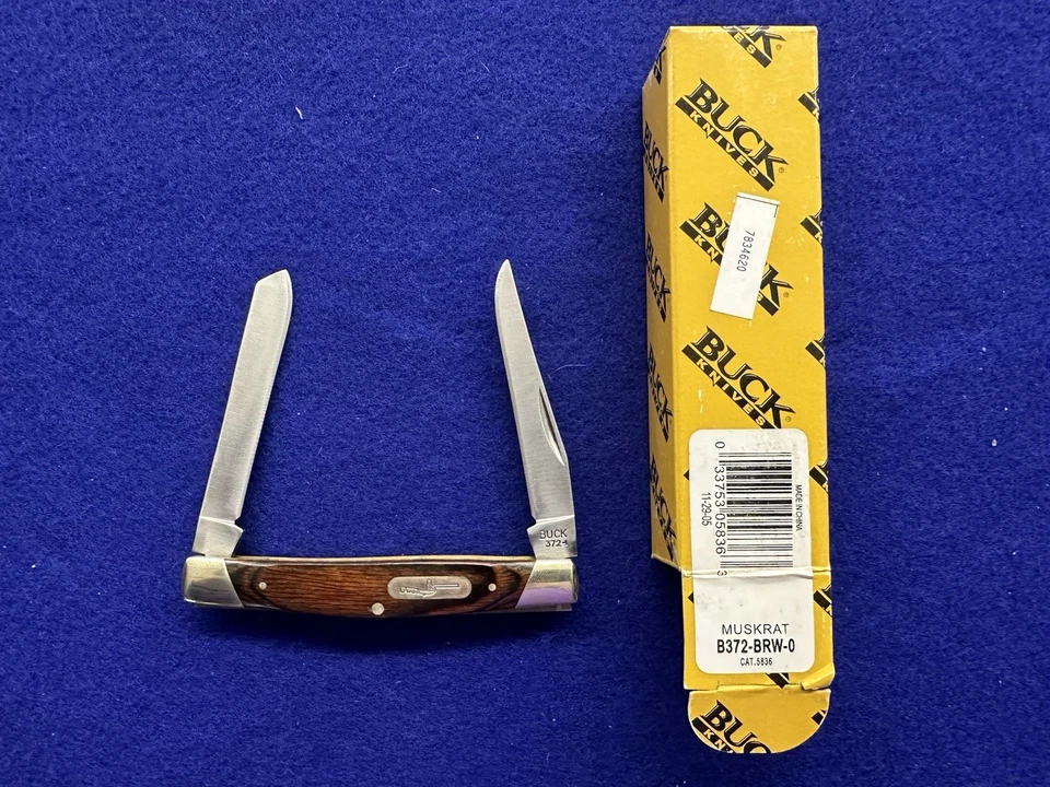 Cuchillo Buck Muskrat 372 Edición Coleccionista Hueso Rojo Muskrat + Caja Foto 1 de 1
