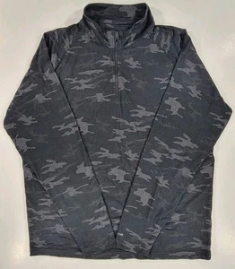 Men’s Fish Hippie Roan Camo Print 1/4 Zip Pullover Performance Stretch Large - Picture 1 of 12