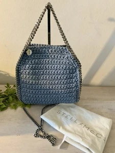 STELLA McCARTNEY MINI CROCHET FALABELLA TASCHE JEANSBLAU - Bild 1 von 13