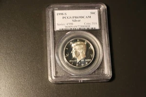 2001 S 50C Silver Kennedy Half Dollar PCGS PR69DCAM - Picture 1 of 2