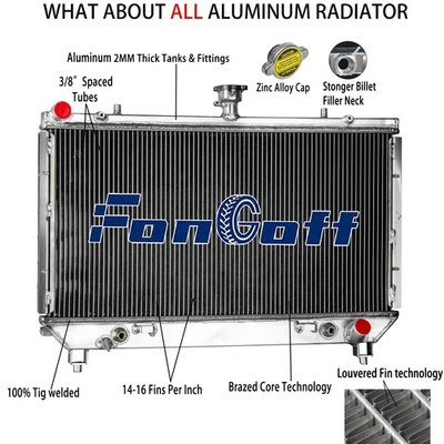 4Rows Aluminum Radiator FITS For 2010-11 Chevrolet Camaro SS 6.2L V8 #13142 - Image 1 of 4