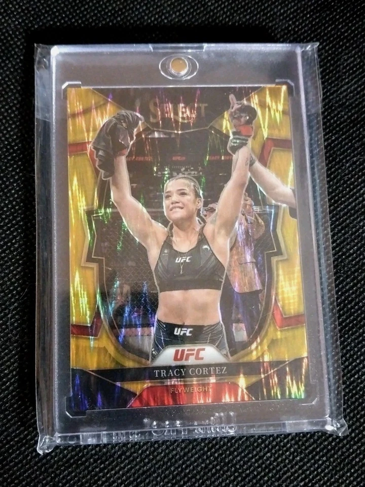 2023 Panini Select UFC Tracy Cortez #93 Gold Prizm /10 - Image 1 of 2