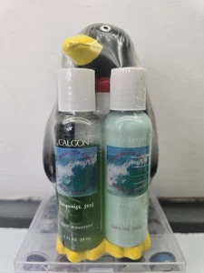 Coty Calgon Turquoise Seas Bubbling Over Bath & Body Lotion, Penguin Stand, Nos - Picture 1 of 11