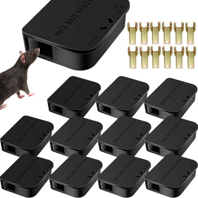 Станция приманки для мыши с ключами упаковка 12 шт. - уличная станция для мышей многоразовая для маленьких крыс - Изображение 1 из 4