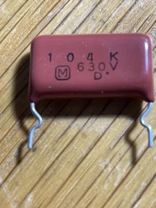 A lot of TEN (10) Panasonic Metallized Polyester Film capacitors, o.1uf, 630V, - Picture 1 of 2