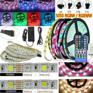 LED Strip Light 5050 SMD RGB 60Leds/m Waterproof WIFI/ IR Controller 12V 10-20M - Picture 1 of 92