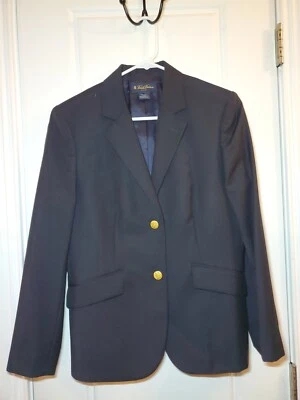 Brooks Brothers Blazer 女式 6P 黑色 100% 羊毛 — 第 1/4 张图片
