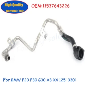 11537643226 Para BMW F20 F30 G30 X3 X4 125i 330i Turbocompresor Línea De Retorno De Refrigerante - Imagen 1 de 8