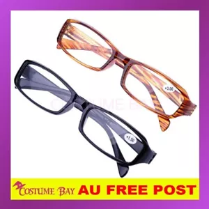 New Fashion Unisex Rectangular Black Brown Reading Glasses - Picture 1 of 5