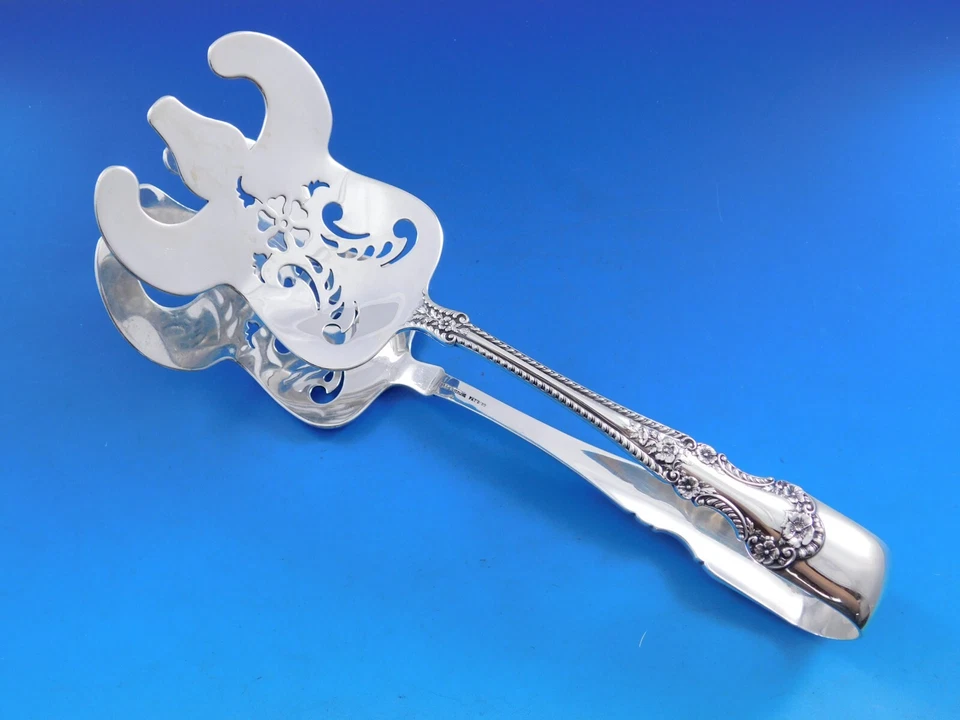 Cambridge by Gorham Sterling Silver Asparagus Serving Tong Pierced 9" Foto 1 de 4