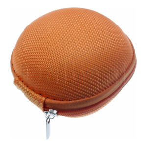 Round Universal Small Case For Earphone (Orange) for Android Devices