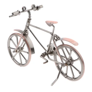 7 Inch Antique Metalwork Bike Bicycle Model Toy Home Office Decoration - Picture 1 of 9