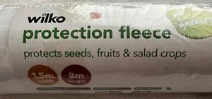 1.5x8m LARGE PLANT WARMING JACKET COVER FROST FLEECE COVER GARDEN WINTER 50GSM - Picture 1 of 5