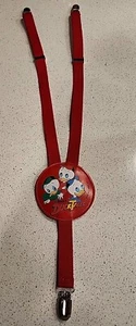 Rare Vintage 90's Disney Ducktales Kids Suspenders Red Huey Duey Luey Adjustable - Picture 1 of 8