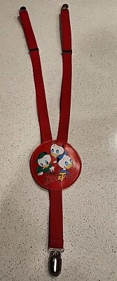 Tirantes para niños Disney Ducktales de colección raros de los 90 rojo Huey Duey Luey ajustables Foto 1 de 4