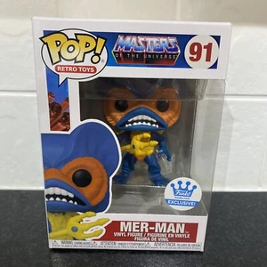 Funko Pop! Mer-Man #91 - Masters of the Universe MOTU + Pop Protector - Picture 1 of 9