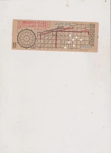 VINTAGE CHICAGO TRANSIT TRANSFER-BROADWAY-STATE - Picture 1 of 1