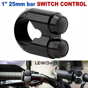Universal 1" Handlebar Switch Control Turn Signals Horn For Harley Softail Dyna - Picture 1 of 8