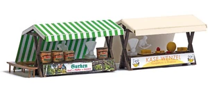 Busch 1822 escala H0 puestos de mercado pepinos y queso figuras kit - Imagen 1 de 1