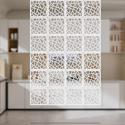 Divisor de habitación colgante decorativo diseño hueco paneles de pantalla de pared blanco Foto 1 de 4