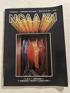 1981 NCAA Final Four INDIANA Virginia LSU Tigers NORTH CAROLINA No Label Program - Picture 1 of 12
