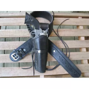1911 Western Leather gun Holster Belt,Right-Hand Draw,Fits .38/.45 Colt,Handmade - Picture 1 of 4