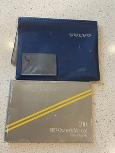 1987 VOLVO 240 WAGON SEDAN GL DL OWNERS MANUAL WITH THE VOLVO ORIGINAL POUCH OEM - Picture 1 of 23