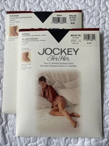 Jockey For Her Pantyhose Bodyshaper Black Control Top Medium Tall 1996 Vintage - Picture 1 of 7