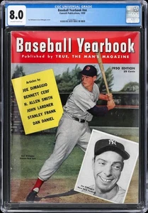 1950 Baseball Jahrbuch Ted William/J. DiMaggio Zeitungskiosk CGC 8.0 Pop 3, 1 höher - Bild 1 von 1