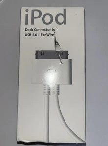 Apple iPod Dock Connector to USB 2.0 + Firewire M9688G/A - New in Box - Picture 1 of 5