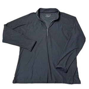 Peter Millar Melange Perth Heather Black Charcoal Quarter-Zip Pullover Size XL - Picture 1 of 9